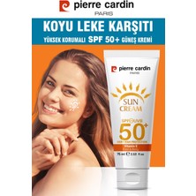 Pierre Cardin Spf 50 Leke Karşıtı Yüksek Koruyucu Yüz Güneş Kremi 75 ml Normal ve Kuru Ciltler Için