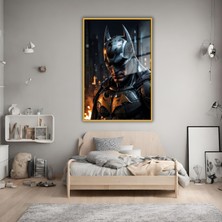 Gaagart Metal Çerçeveli Cam Tablo Film Karakteri Batman Görseli
