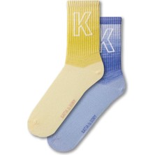 Katia & Bony Kadın Harf Desenli Renk Geçişli 2'li Soket Çorap