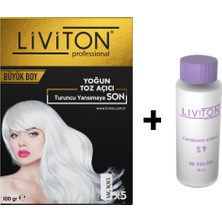 Liviton Professional Tek Kullanımlık Yoğun  Toz Açıcı Set ( 100GR Toz Açıcı + 150ML Oksidan )