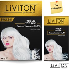 Liviton Professional Tek Kullanımlık Yoğun  Toz Açıcı Set ( 100GR Toz Açıcı + 150ML Oksidan )