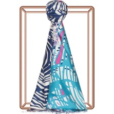 Ipekevi Renkli Zebra Desenli Ipek Şal 01940-MODEL 03