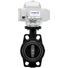 Unox Ø140 220V Ac Elektrik Aktüatörlü U-Pvc Kelebek Vana Su Için