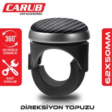 Carub 360° Döner Siyah Direksiyon Topuzu