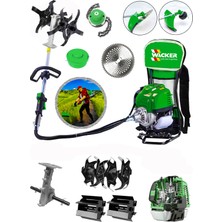 Wacker Germany 3 In 1 Green Gtx Series Sırt Tipi Tırpan + Toprak Eşeleme Aparatı + Akrobat Çapa Aparatı