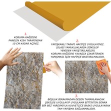 Tink Kendinden Yapışkanlı Yeşim Mermer Desenli Pvc Panel 41X62 cm (12 Adet) 3 M²