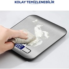 Voit SC20 Hassas Mutfak Terazisi-Lcd Ekranlı Dijital Tartı-Paslanmaz Çelik Mutfak Ölçüm Tartısı 10kg & 1g