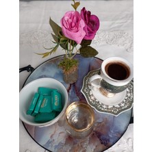 Cennet Home Kütükte Mini Yabangülü Kahve Yanı Sunumluk Doğal Görünümlü Yapay Çiçek