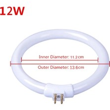 Xiyu Shop 12W Beyaz Küçük Masa Lambaları Ampul Floresan Halka Lamba Halka Şeklindeki Tüpler Anti-Dört Pinli Büyüteç Işık 110V ve 220V T4 11W 12W (Yurt Dışından)