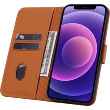 Forestl Digital Iphone 14 Plus Case Cüzdan Stand Baskılı Rhombus Telefon Kapak-Kahverengi (Yurt Dışından)