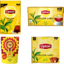 Lipton Yellow Label Serisi (Dökme 1000 gr + Demlik 100LÜ + Bardak 100LÜ + Tek Dem 10LU)