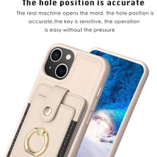 Forestl Digital Iphone 15 Pu Deri Kaplamalı Tpu Telefon Kılıf Kart Yuvası Koruyucu Kapak Bej (Yurt Dışından)