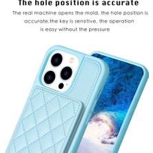 Forestl Digital Iphone 15 Pro Max Maksimum Damla Geçirmez Kart Tutucu Kickstand Pu Deri Kaplamalı Tpu Kapak Mavisi (Yurt Dışından)