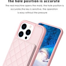 Forestl Digital Iphone 15 Pro Max Maksimum Damla Geçirmez Kart Tutucu Kickstand Pu Deri Kaplamalı Tpu Kapak Pembe (Yurt Dışından)