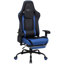 adore mobilya Adore Gaming Combo Profesyonel Oyuncu ve Çalışma Koltuğu-Siyah-Mavi 71X130-139,5X58 cm (Gxyxd)