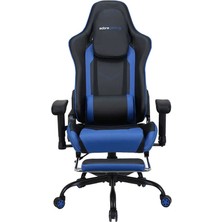 adore mobilya Adore Gaming Combo Profesyonel Oyuncu ve Çalışma Koltuğu-Siyah-Mavi 71X130-139,5X58 cm (Gxyxd)