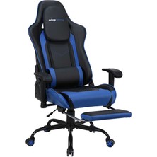 adore mobilya Adore Gaming Combo Profesyonel Oyuncu ve Çalışma Koltuğu-Siyah-Mavi 71X130-139,5X58 cm (Gxyxd)