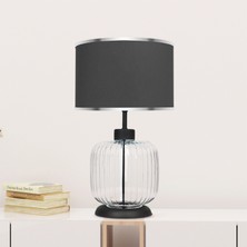 Minimal Intense Transparent Black Cam Abajur