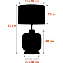 Minimal Intense Transparent Black Cam Abajur