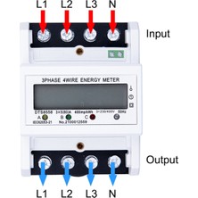 Blueleskyy DTS8558 Din Raylı 3 Faz 4 Telli Elektrikli Kilowatthour Enerji Sayacı (Yurt Dışından)