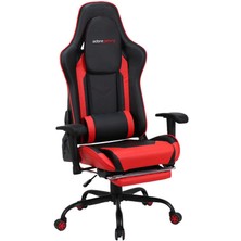 adore mobilya Adore Gaming Combo Profesyonel Oyuncu ve Çalışma Koltuğu-Siyah-Kırmızı 71X130-139,5X58 cm (Gxyxd)