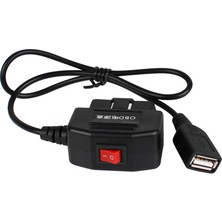 24 Saat 5V 3A USB Araç Şarj Kablosu Obd Donanım Seti (Yurt Dışından)