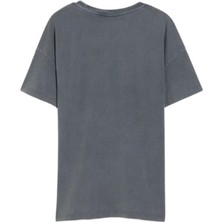 To The Moon & Sun Mickey Mouse Antrasit Oversize T-Shirt