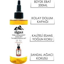 Ilgaz Sandal Wood Bambu Yedek Likit Bambu Oda Kokusu Yedek Şişe Sandal Çubuklu Oda Kokusu