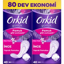 Orkid Yaprak Pamuksu Günlük Ped Deo Fresh Dev Ekonomi Paketi 80 Ped