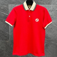 Gucci Göğüste Kilitli G Logolu Pamuklu Polo Yaka T-Shirt