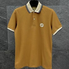Gucci Göğüste Kilitli G Logolu Pamuklu Polo Yaka T-Shirt