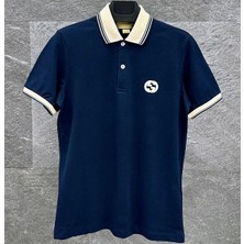 Gucci Göğüste Kilitli G Logolu Pamuklu Polo Yaka T-Shirt