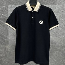 Gucci Göğüste Kilitli G Logolu Pamuklu Polo Yaka T-Shirt