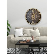 Evim Tatlı Evim Modena Çarklı Metal Duvar Saati 60CM