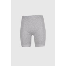 Ceylanoğlu 6'lı Bayan Ribana Dantelli TAYT-231 Gri