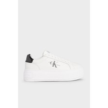 Calvin Klein Logolu Platform Topuk Deri Sneaker Ayakkabı YW0YW0143101W Kadın Ayakkabı YW0YW01431 01W