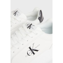 Calvin Klein Logolu Platform Topuk Deri Sneaker Ayakkabı YW0YW0143101W Kadın Ayakkabı YW0YW01431 01W