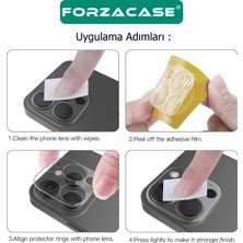 Forzacase iPhone 13 Pro Max ile Uyumlu Kamera Lens Koruyucu Cam Filmi - FC378