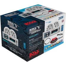 Boss Audio Systems MCK632WB.6 Usb, Aux Girişli Bluetoothlu Hoparlörlü Marin Teyp Seti