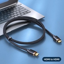 Sipariş Vakti Usams SJ529 HDMI To HDMI 2.0 Kablo 4K Hd Örgü Altın Uç Siyah 3mt