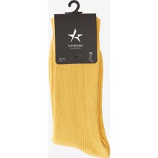 ALTINYILDIZ CLASSICS Erkek Hardal Tekli Fitilli Çorap