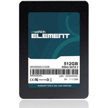 Mushkın 500GB Element MKNSSDEL512GB 500- 450MB/S SSD Sata-3 Disk