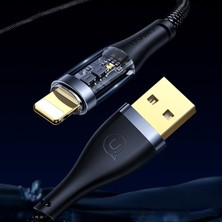 Sipariş Vakti Usams SJ571 USB 8-Pin Lightning Alüminyum Alaşımlı Hızlı Şarj Örgülü (Siyah)