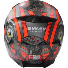 Sway 820 Venom Ayna Vizör Desenli Full Face Kask