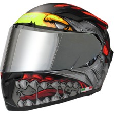 Sway 820 Venom Ayna Vizör Desenli Full Face Kask