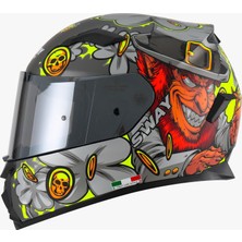 Sway 820 Badboy Ayna Vizör Desenli Full Face Kask