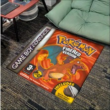 Get Carpet Yıkanabilir Kaymaz Taban Nostaljik Pokemon Desenli Çocuk Genç Odası Oyuncu Halısı