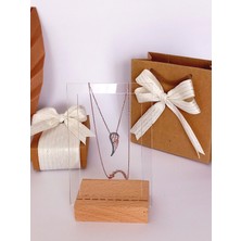 925 Ayar Gümüş Gold Turkuaz Firuze Taşlı Melek Kanadı Tasarım Kadın Kolye Sevgililer Günü Hediye