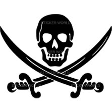 Sticker World Kılıçlı Korsan Sticker