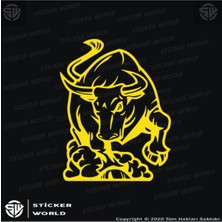 Sticker World Kızgın Boğa Sticker 17*13 cm Sarı